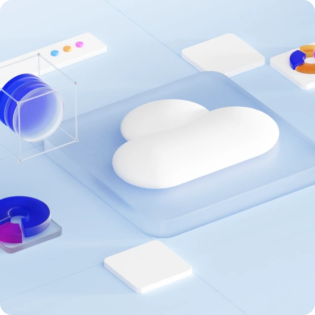 Abstract cloud-computing illustration
