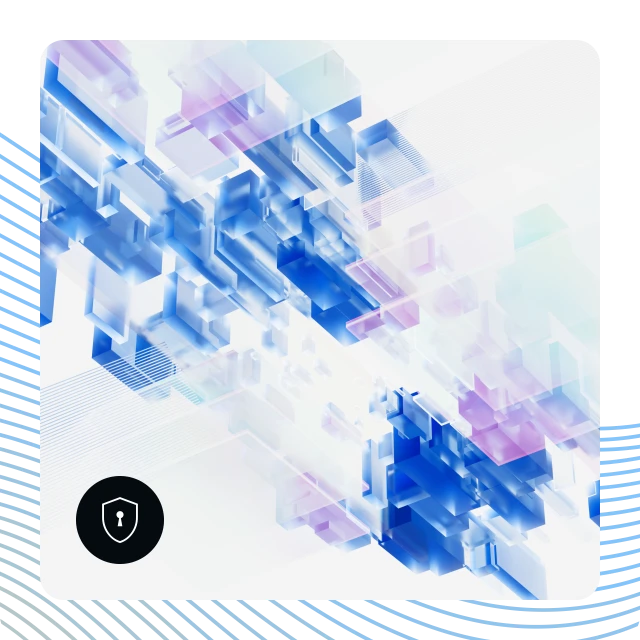 Abstract graphic representing secure contact-center connectivity